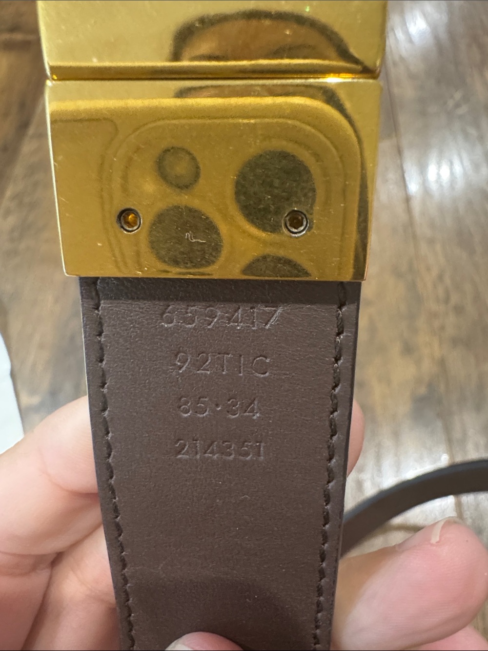 Gucci GG Supreme Monogram Belt with Gold Double G Buckle - Picture 3 of 11